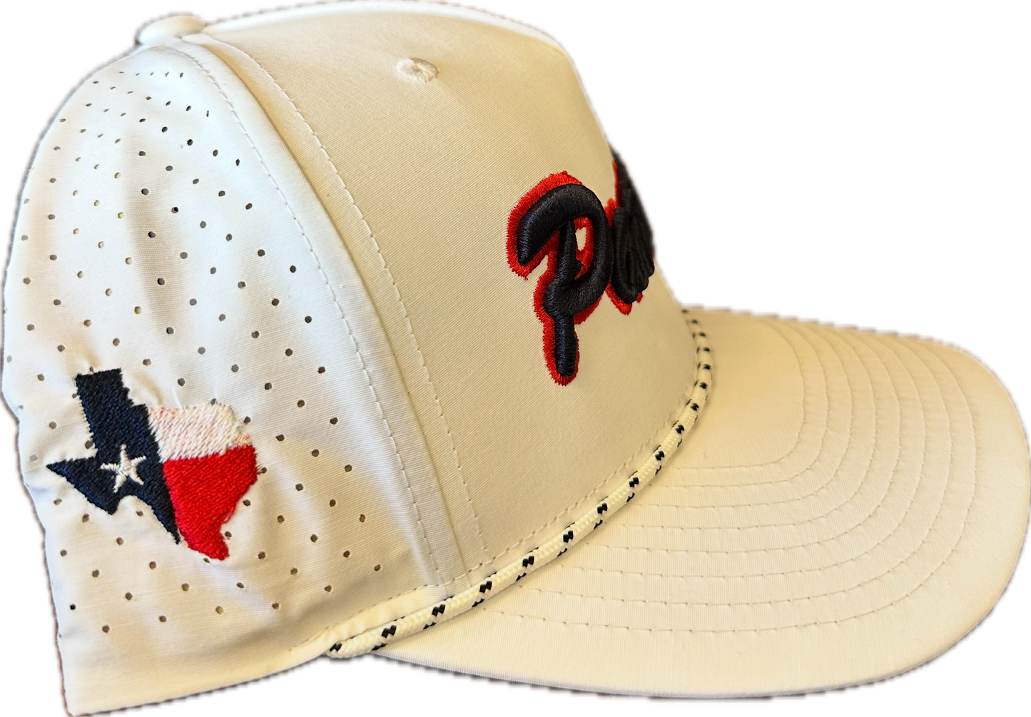 White Script Rope Hat